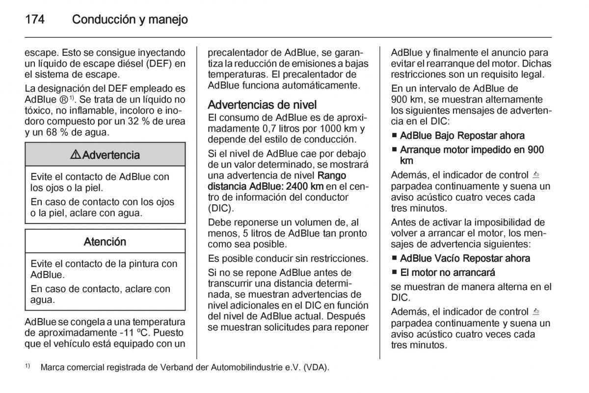 Opel Insignia manual del propietario / page 176