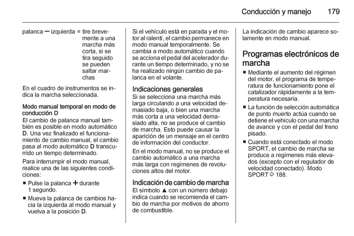 Opel Insignia manual del propietario / page 181