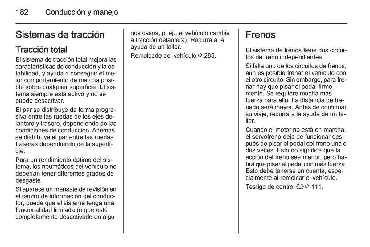 Opel Insignia manual del propietario / page 184