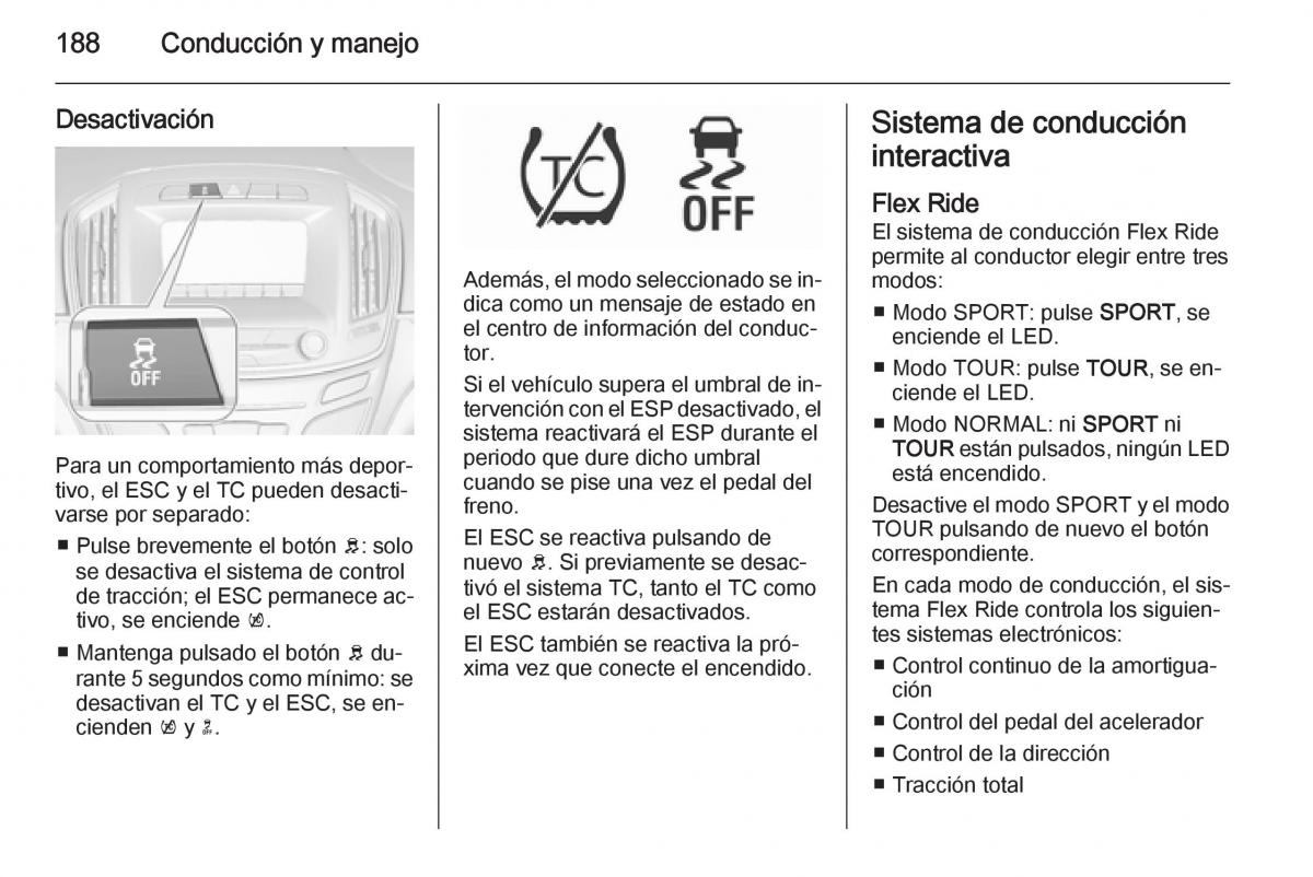 Opel Insignia manual del propietario / page 190