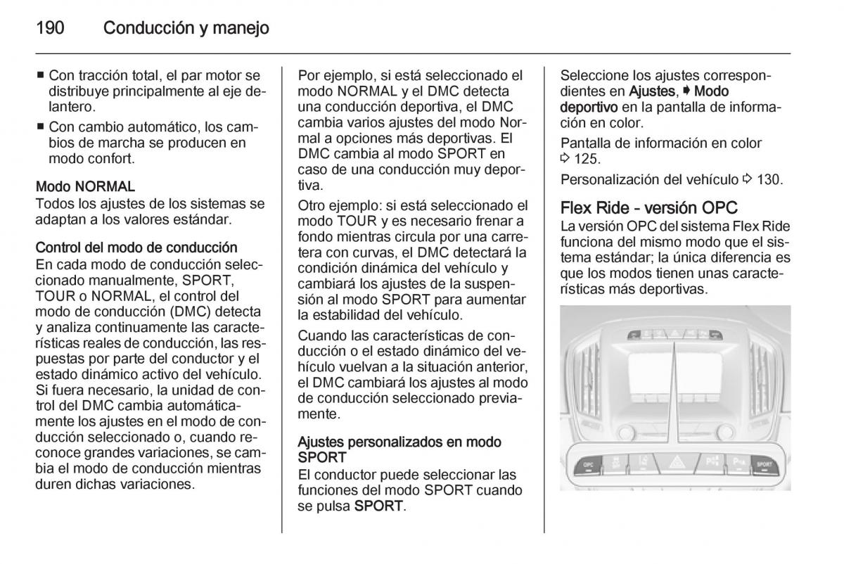 Opel Insignia manual del propietario / page 192