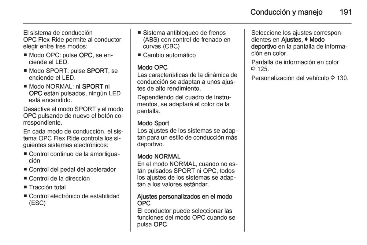 Opel Insignia manual del propietario / page 193