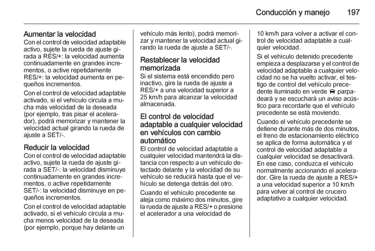 Opel Insignia manual del propietario / page 199