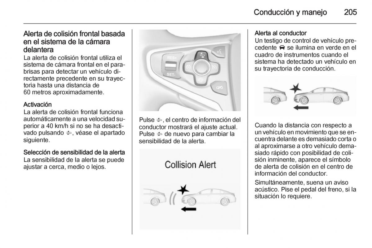 Opel Insignia manual del propietario / page 207