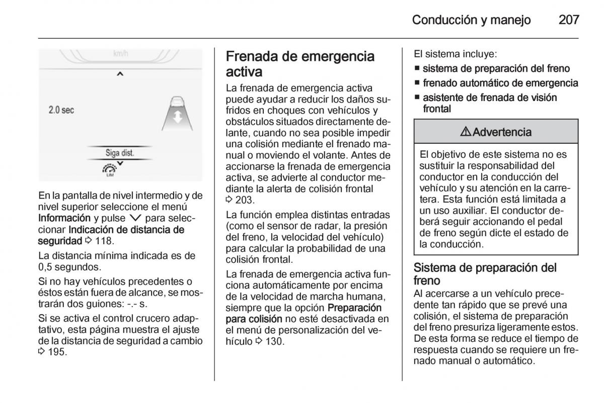 Opel Insignia manual del propietario / page 209