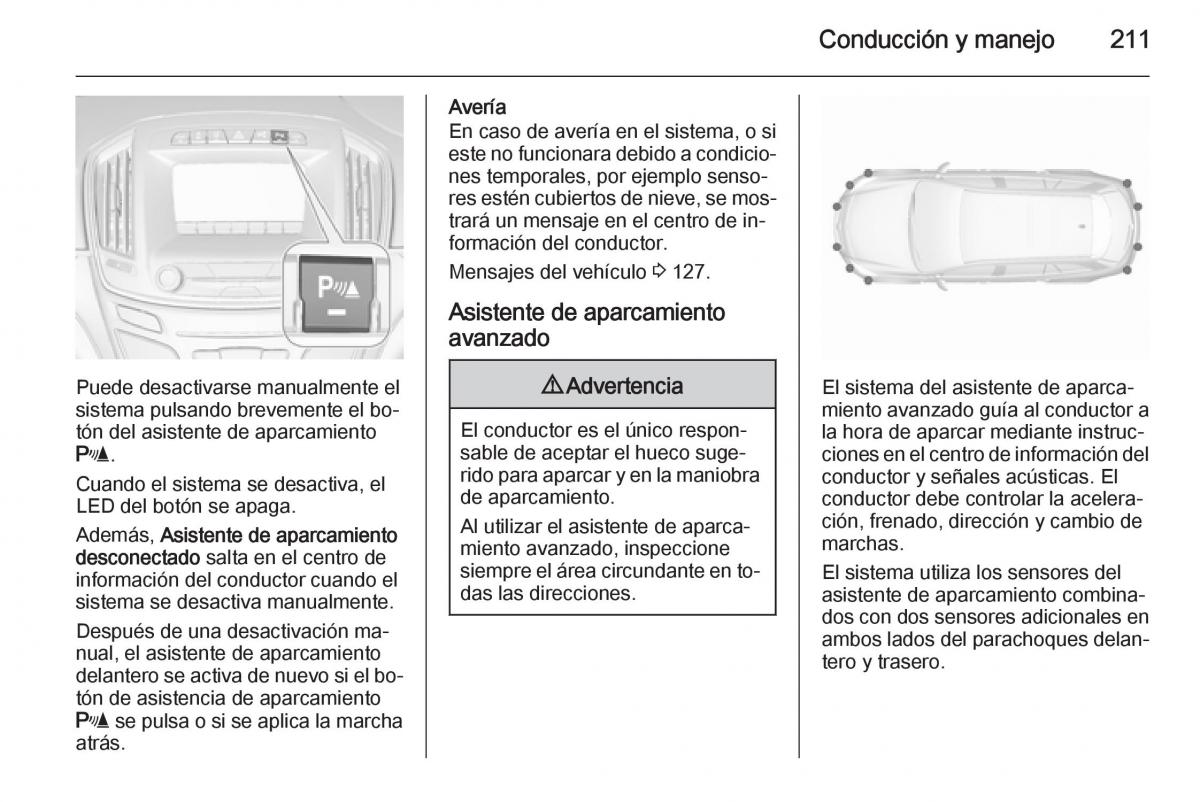 Opel Insignia manual del propietario / page 213