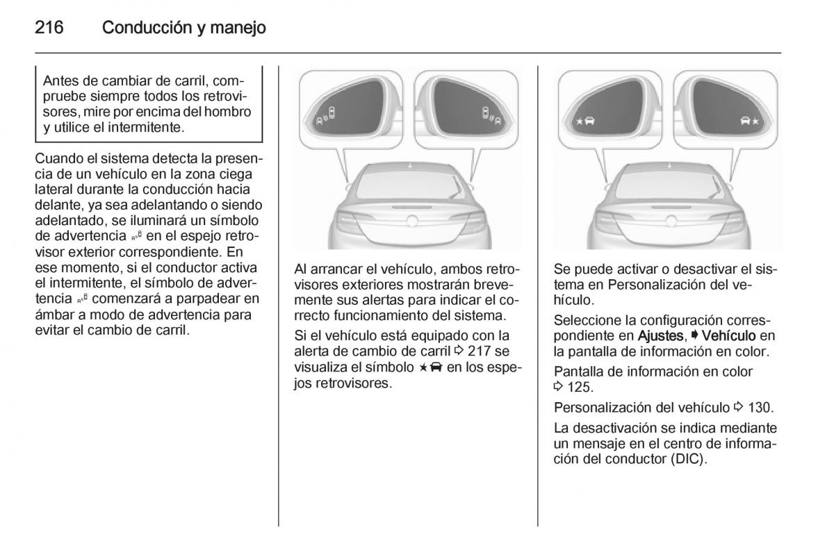 Opel Insignia manual del propietario / page 218