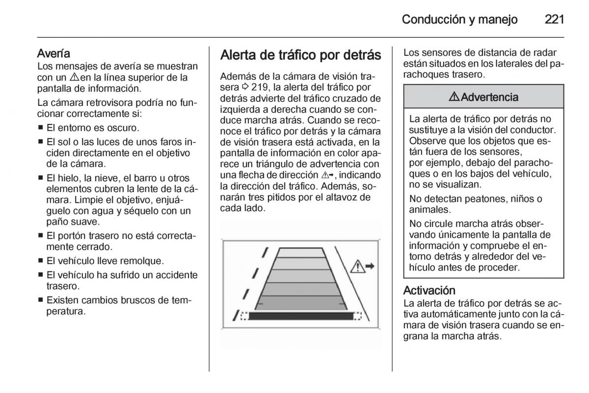 Opel Insignia manual del propietario / page 223