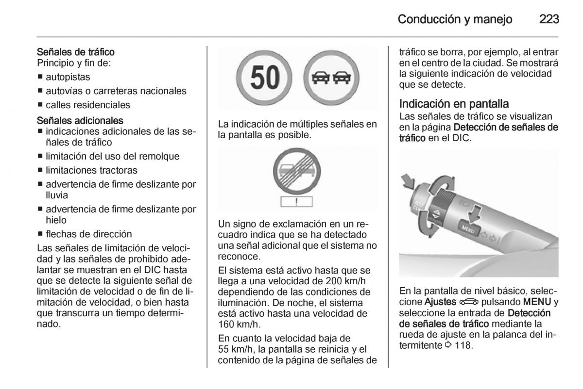 Opel Insignia manual del propietario / page 225