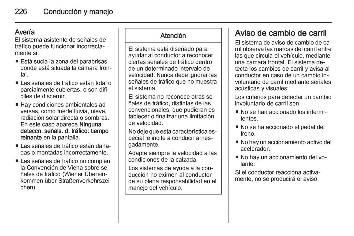 Opel Insignia manual del propietario / page 228