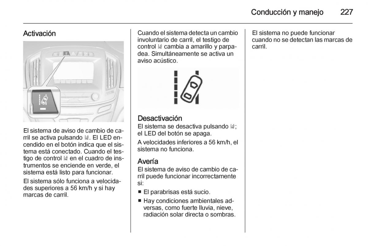 Opel Insignia manual del propietario / page 229