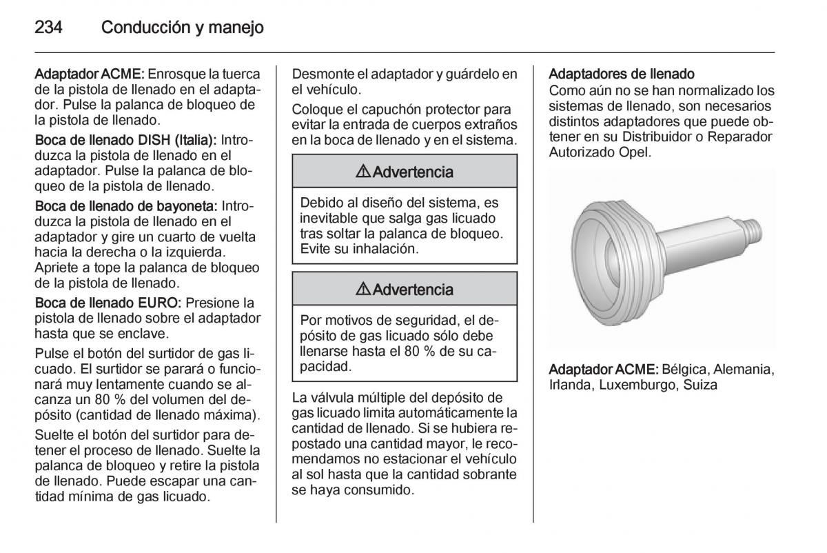 Opel Insignia manual del propietario / page 236