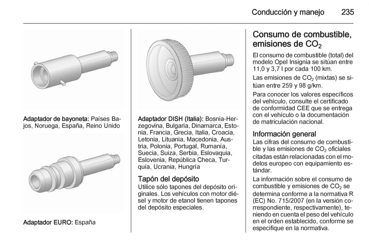 Opel Insignia manual del propietario / page 237