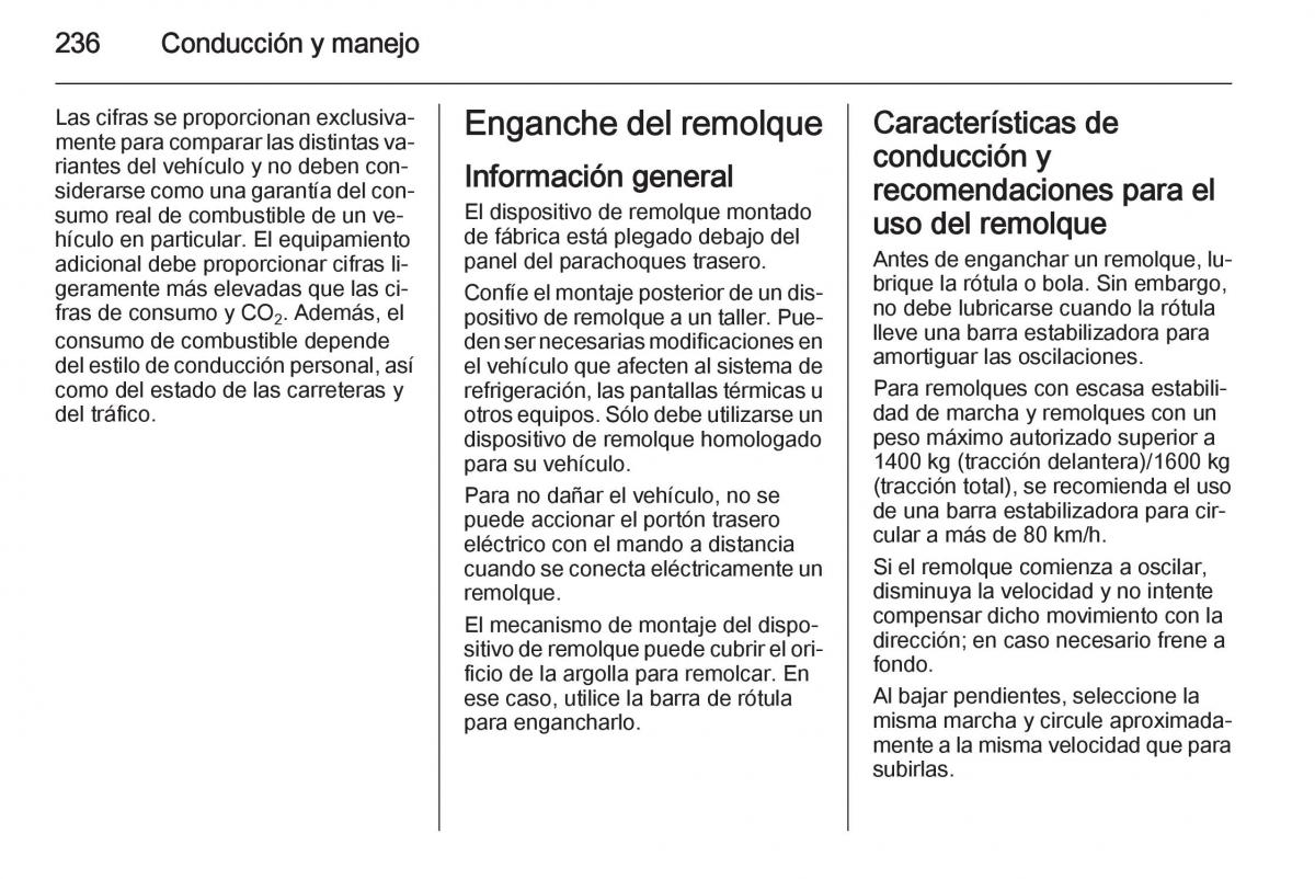 Opel Insignia manual del propietario / page 238