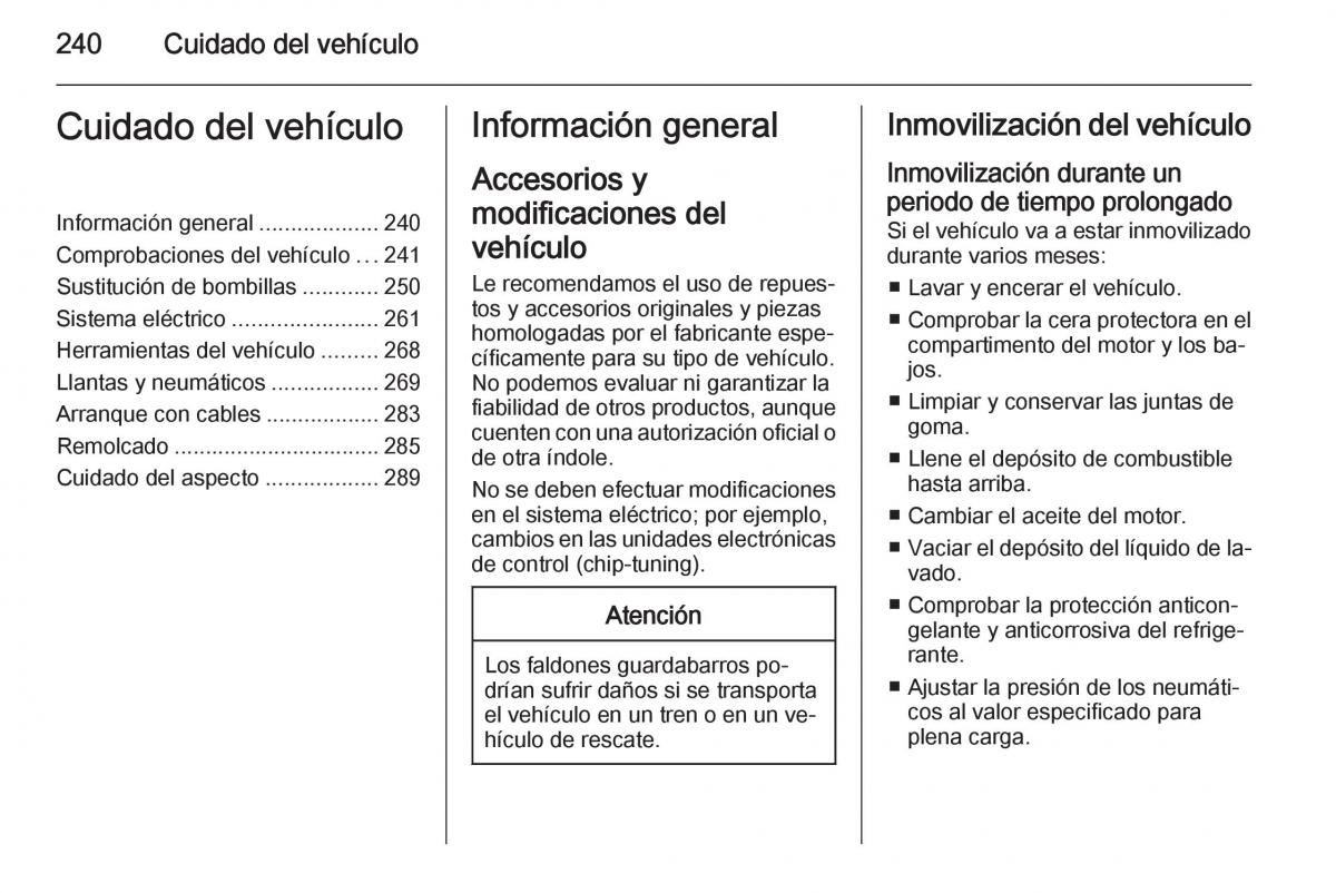 Opel Insignia manual del propietario / page 242