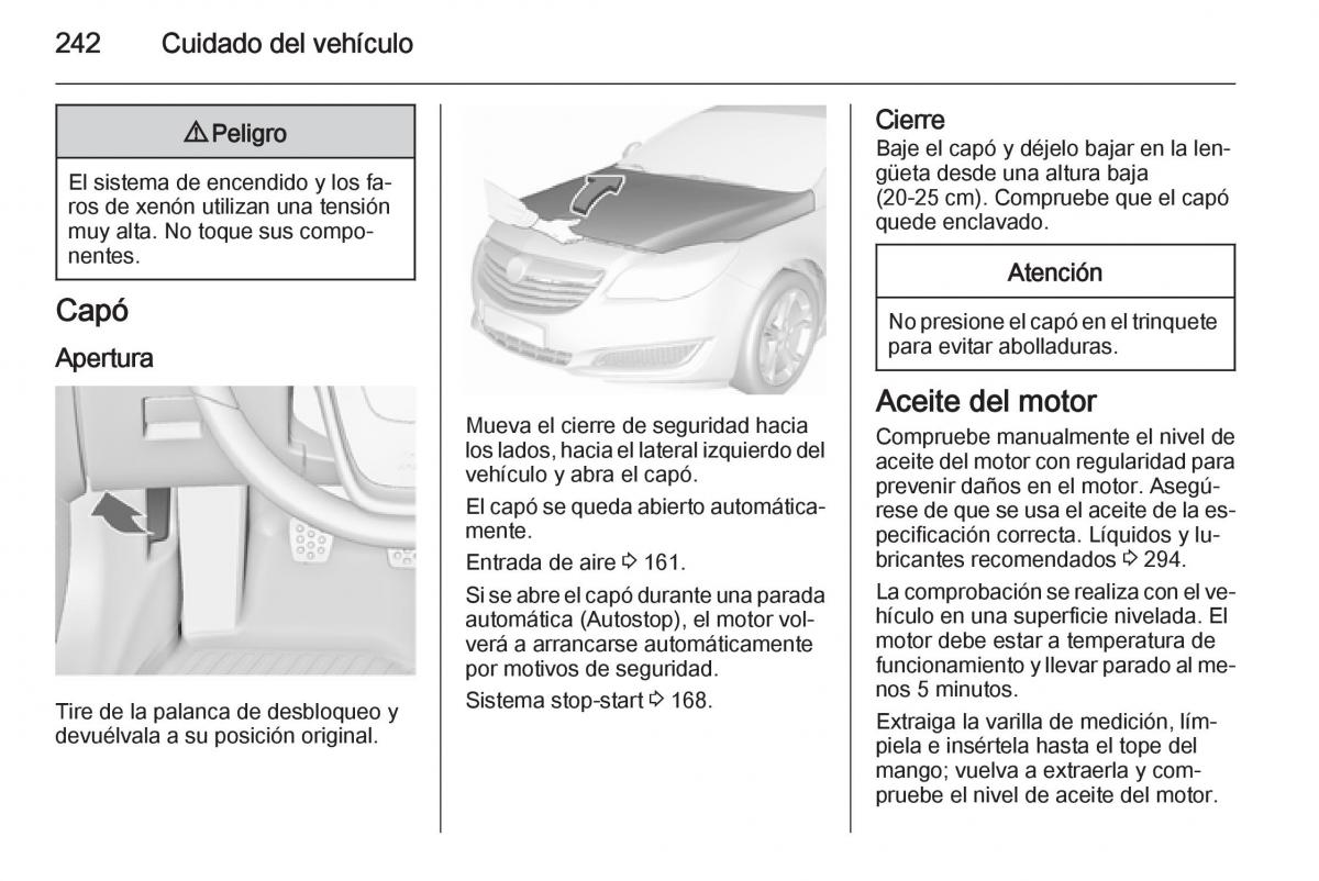 Opel Insignia manual del propietario / page 244