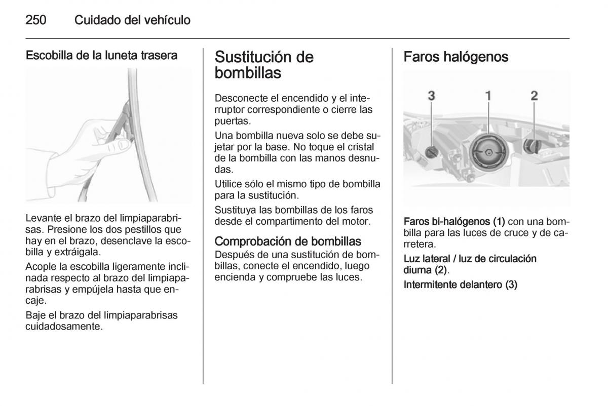 Opel Insignia manual del propietario / page 252