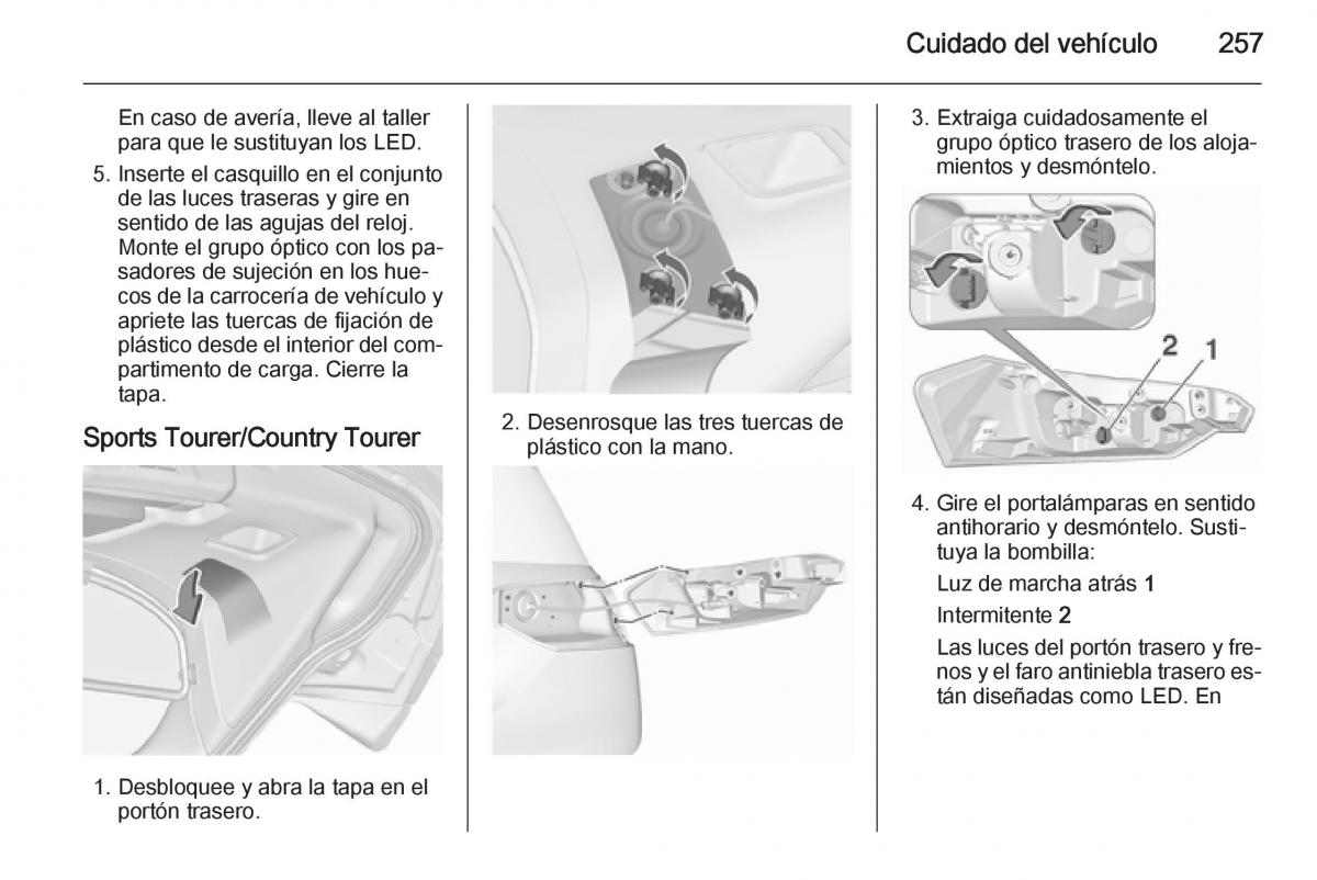 Opel Insignia manual del propietario / page 259