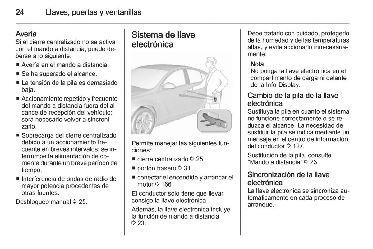 Opel Insignia manual del propietario / page 26