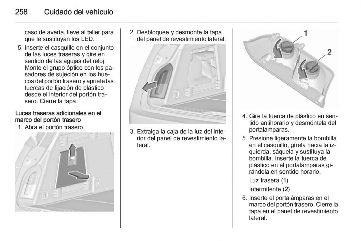 Opel Insignia manual del propietario / page 260