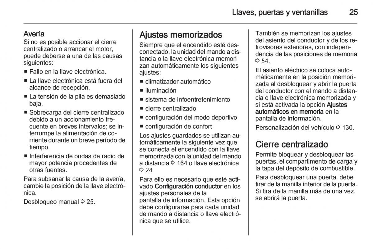 Opel Insignia manual del propietario / page 27