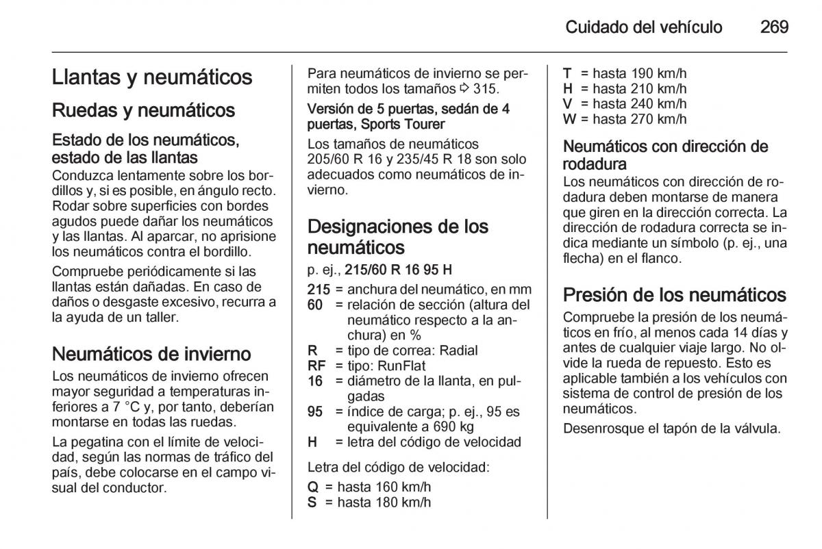 Opel Insignia manual del propietario / page 271