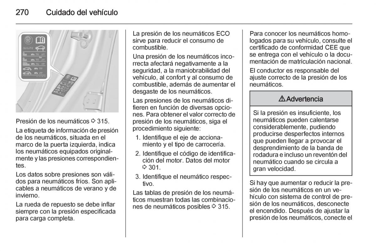 Opel Insignia manual del propietario / page 272