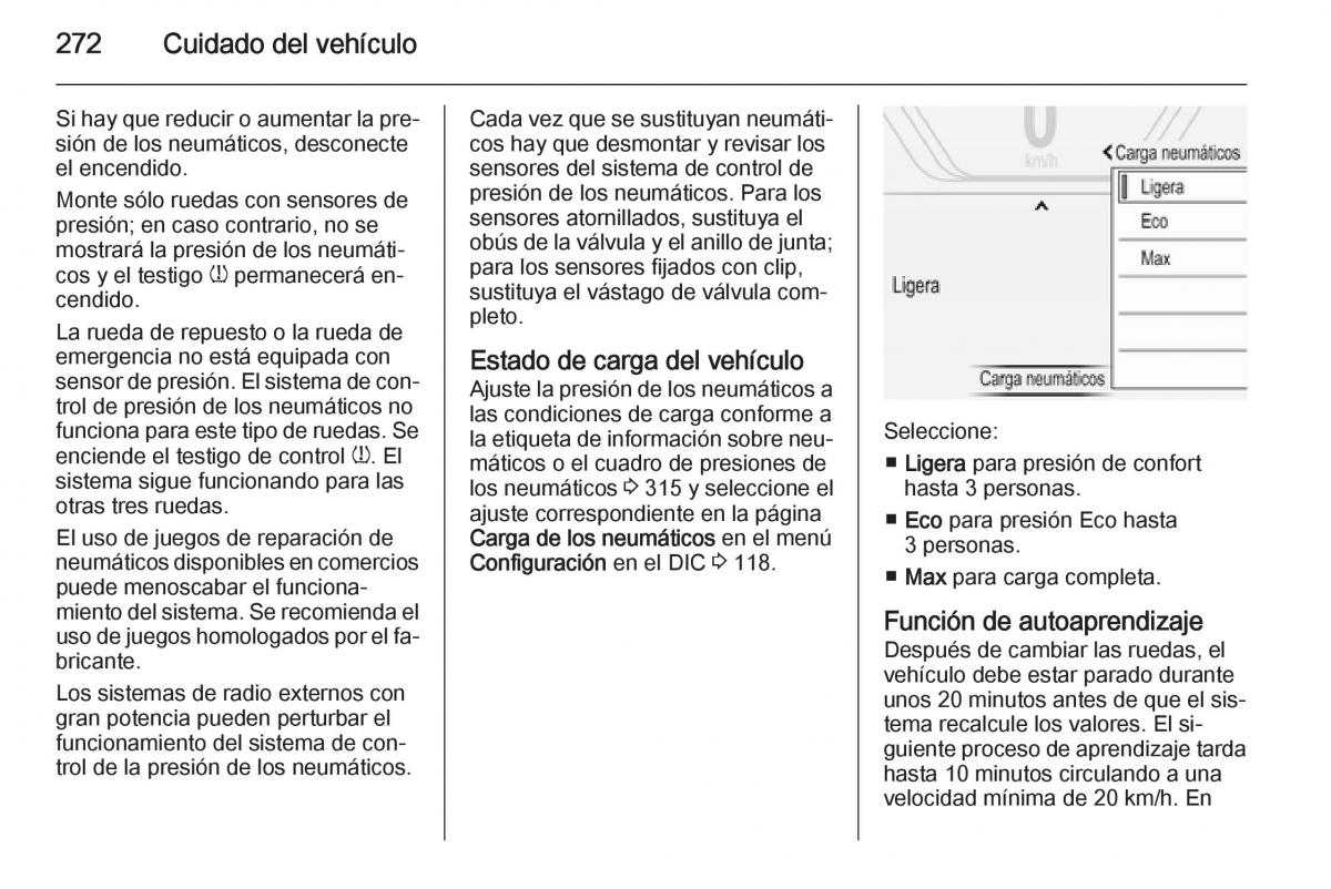 Opel Insignia manual del propietario / page 274