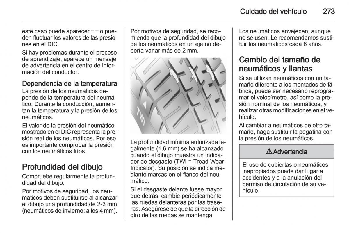 Opel Insignia manual del propietario / page 275