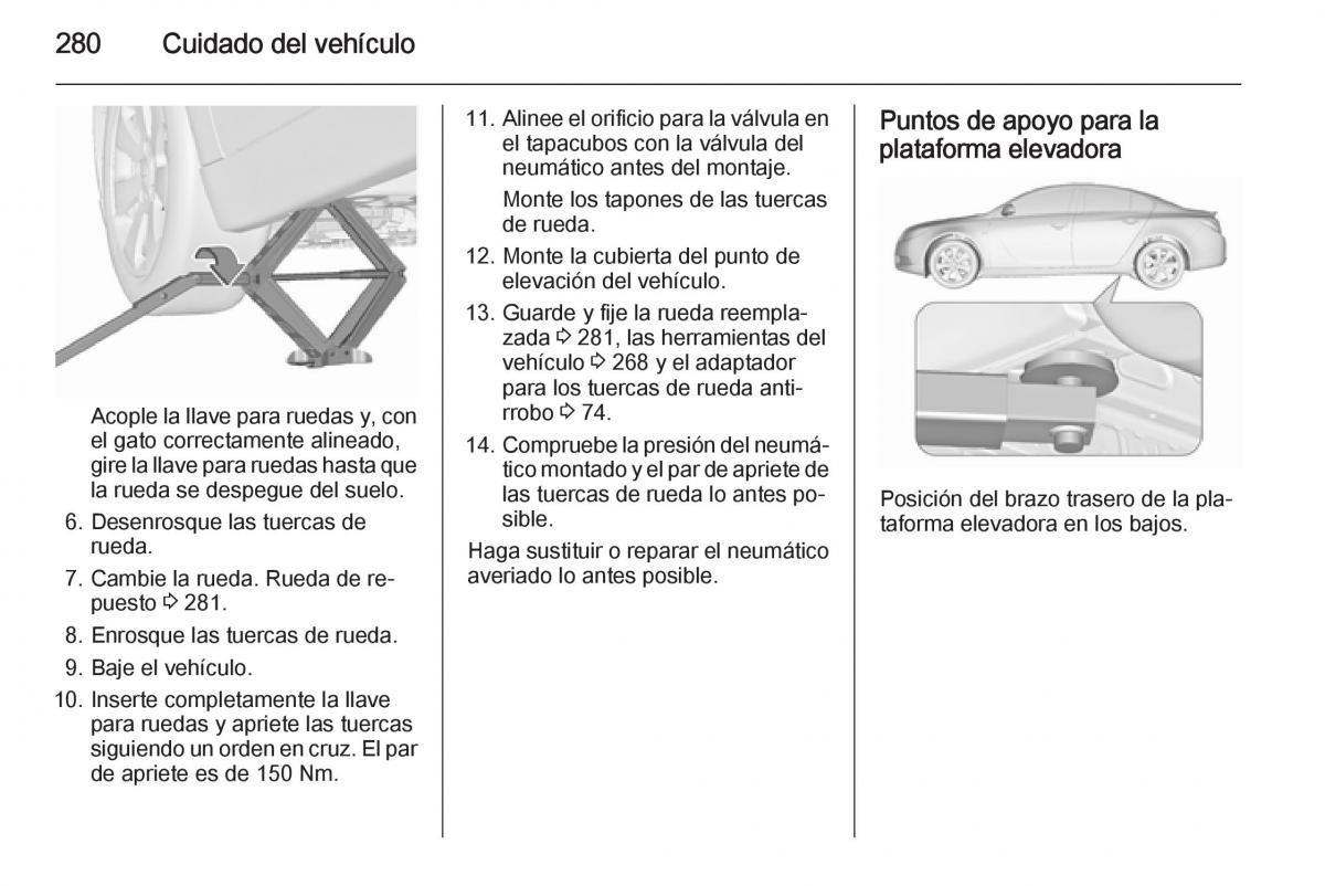 Opel Insignia manual del propietario / page 282