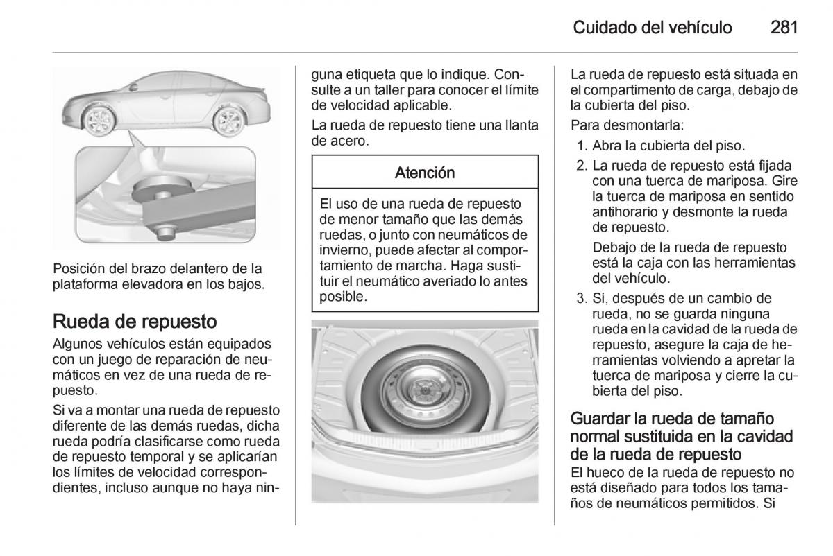 Opel Insignia manual del propietario / page 283