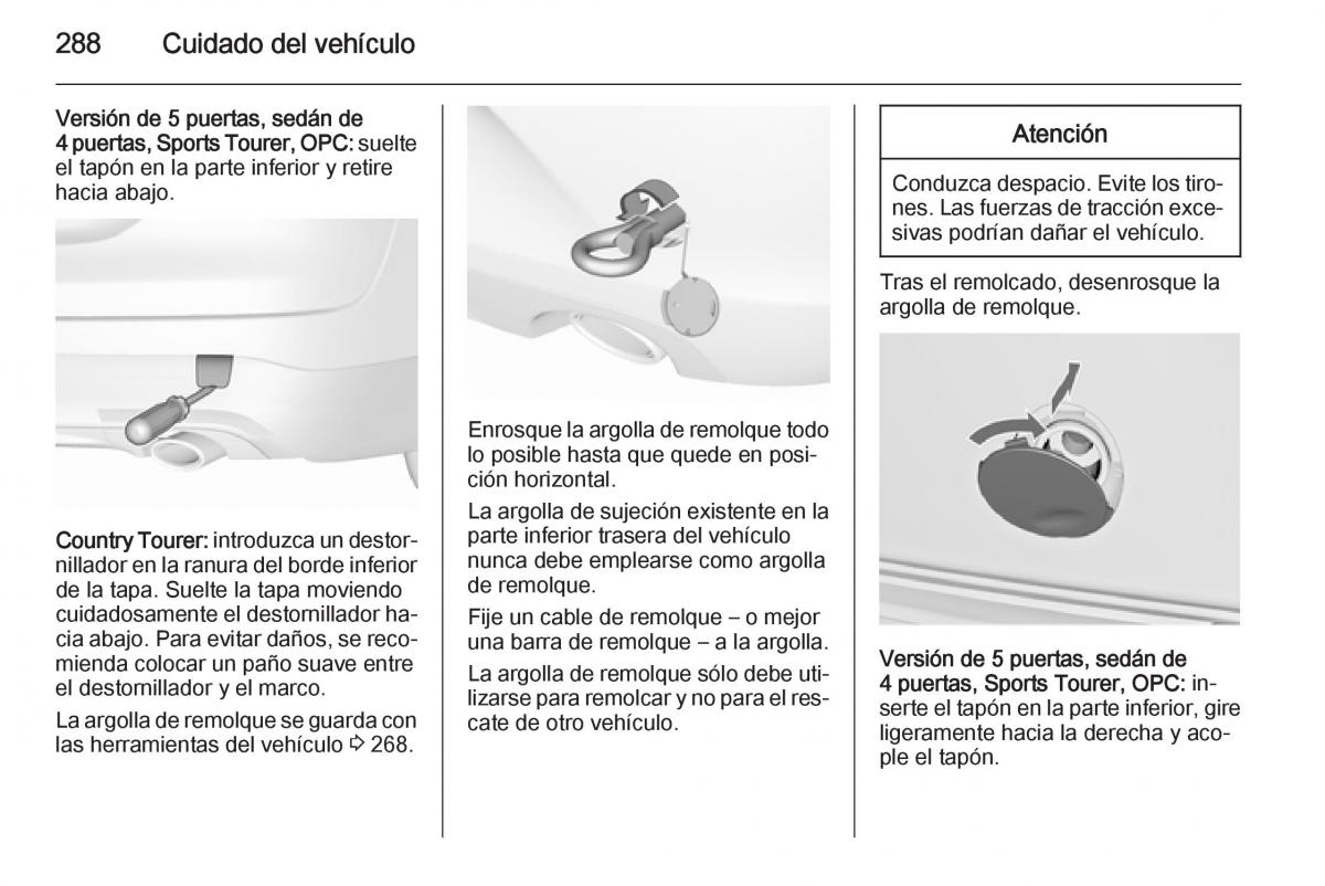 Opel Insignia manual del propietario / page 290