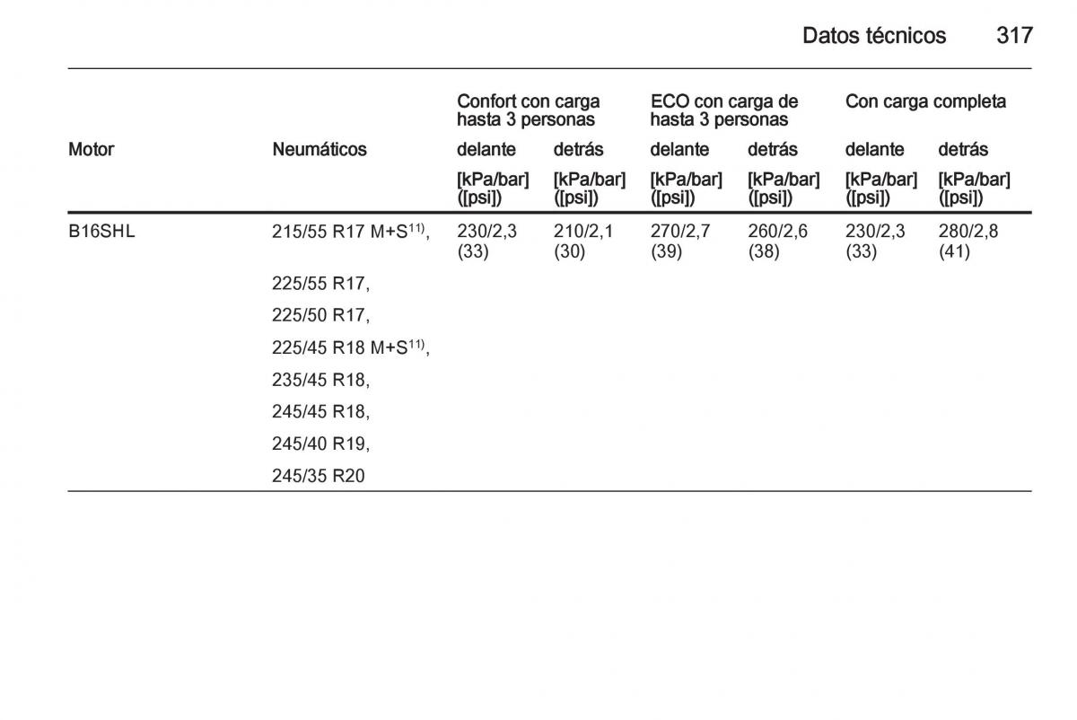 Opel Insignia manual del propietario / page 319