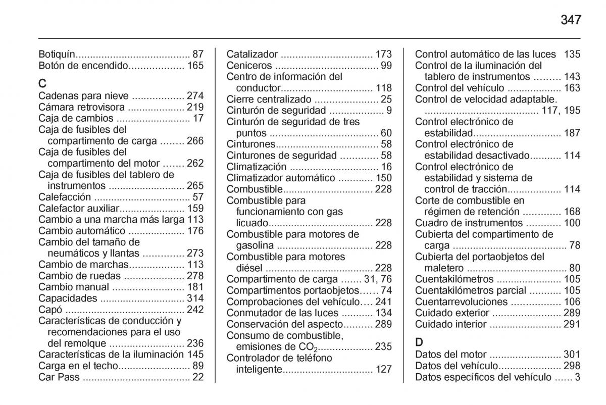 Opel Insignia manual del propietario / page 349