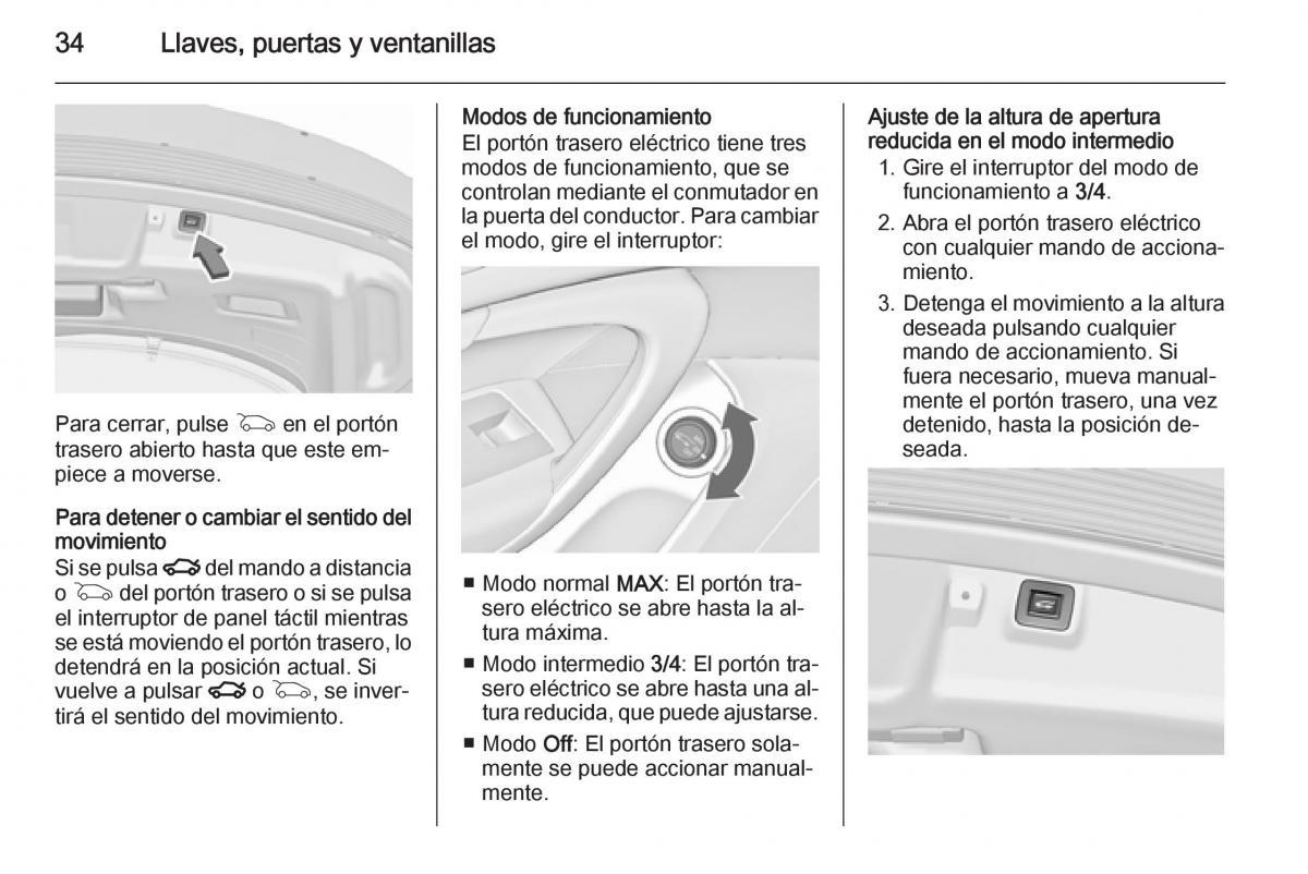 Opel Insignia manual del propietario / page 36