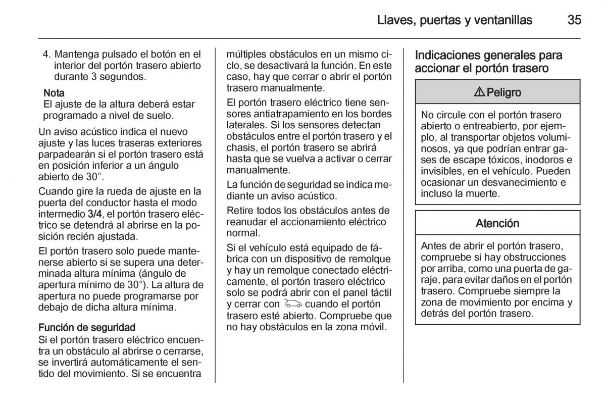 Opel Insignia manual del propietario / page 37