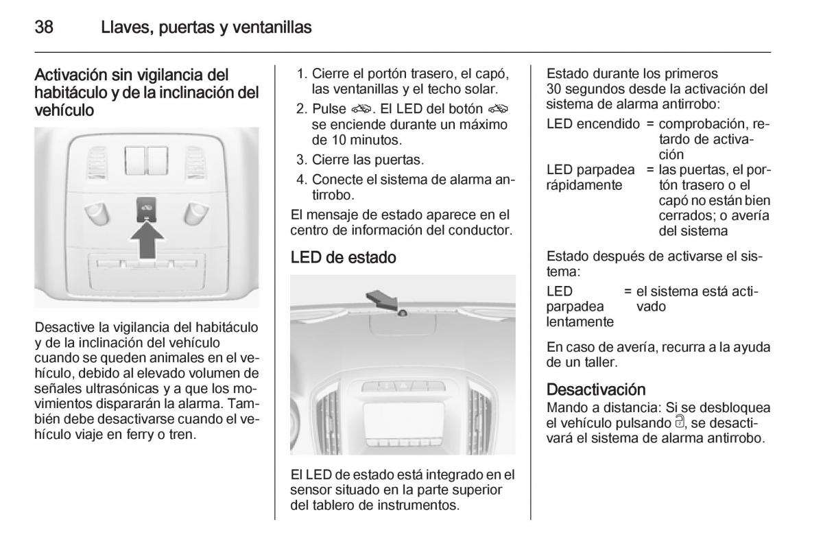 Opel Insignia manual del propietario / page 40