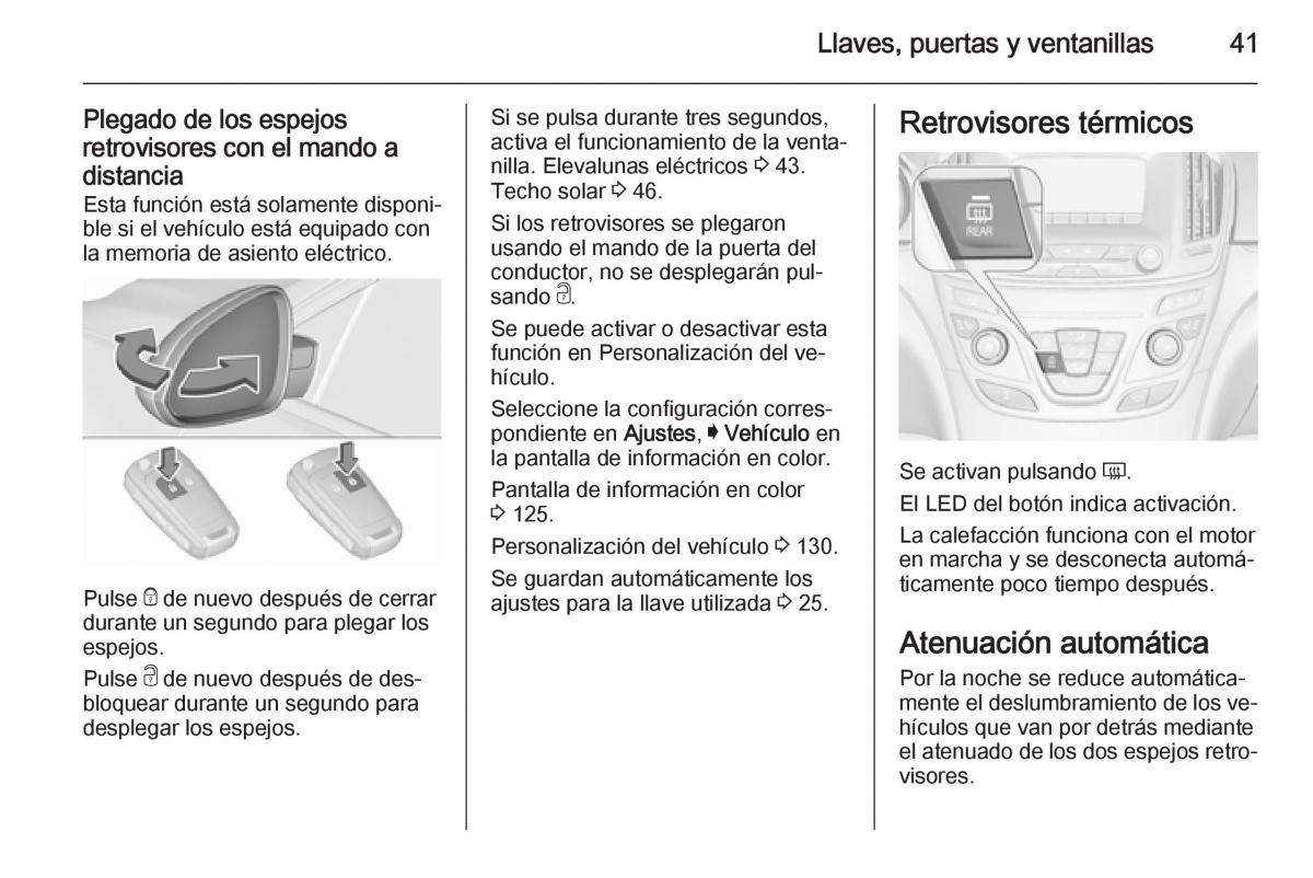 Opel Insignia manual del propietario / page 43