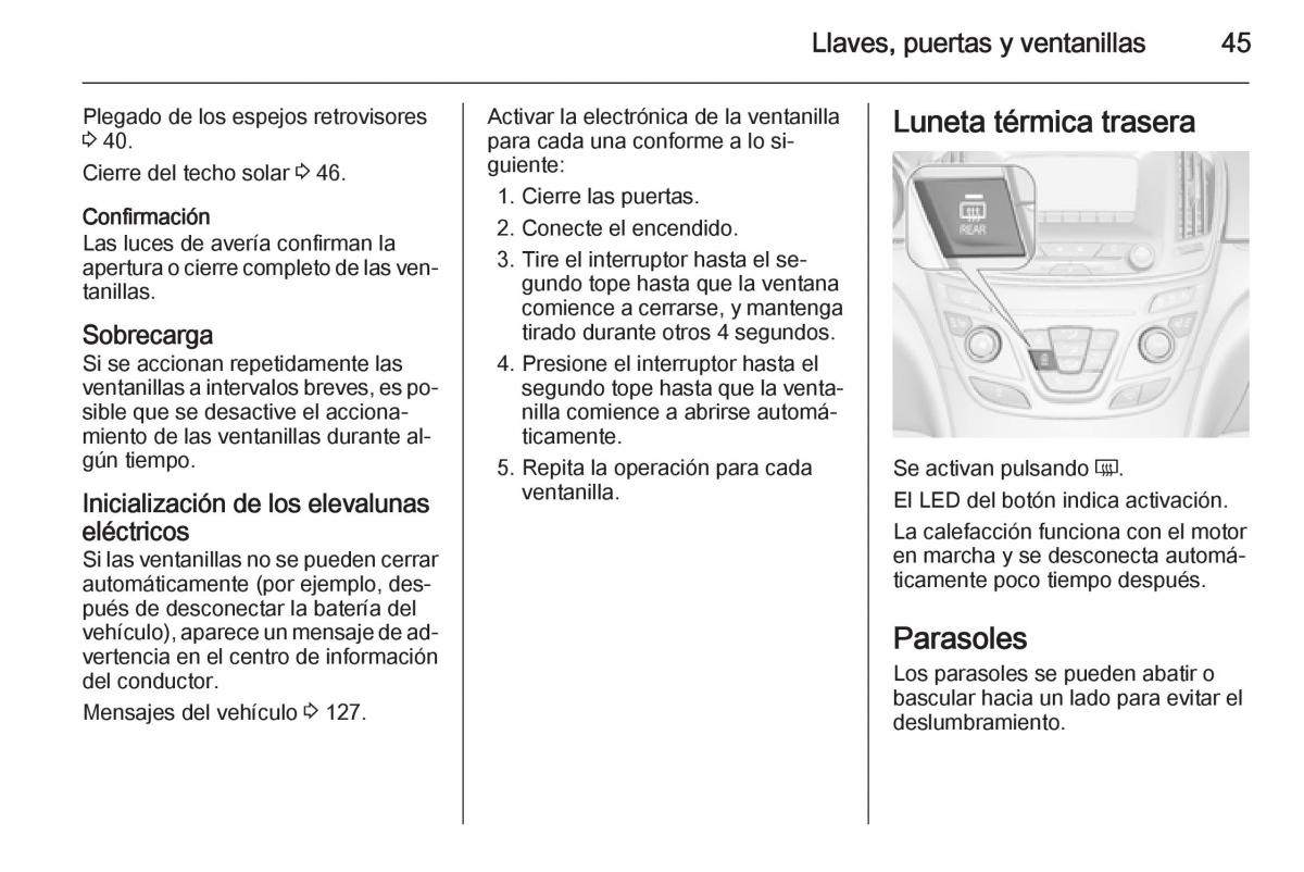 Opel Insignia manual del propietario / page 47