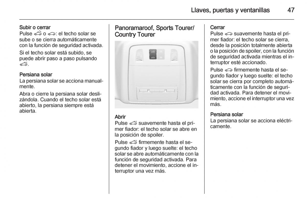 Opel Insignia manual del propietario / page 49