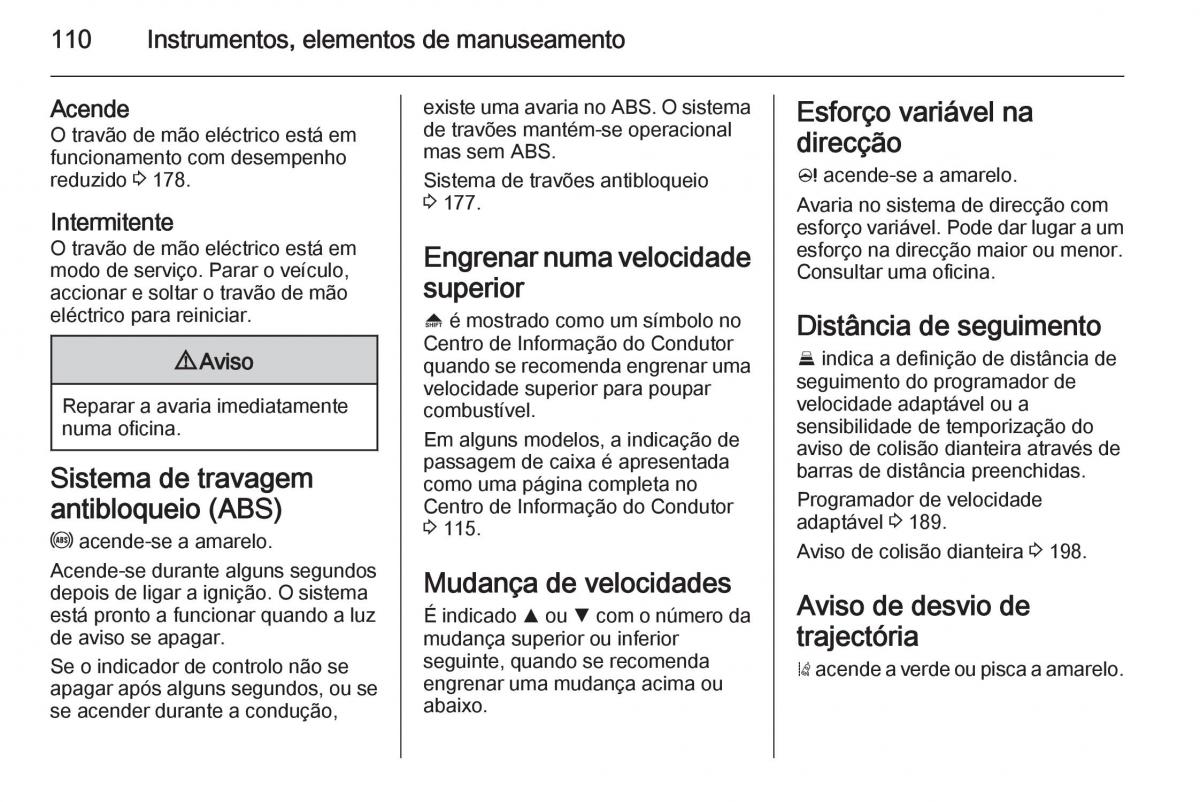 Opel Insignia manual del propietario / page 112