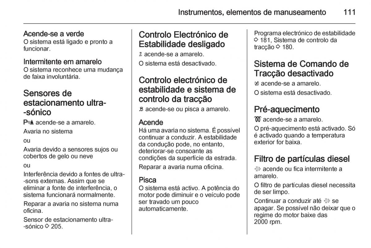 Opel Insignia manual del propietario / page 113