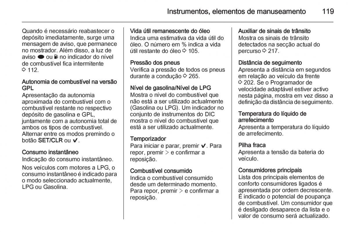 Opel Insignia manual del propietario / page 121