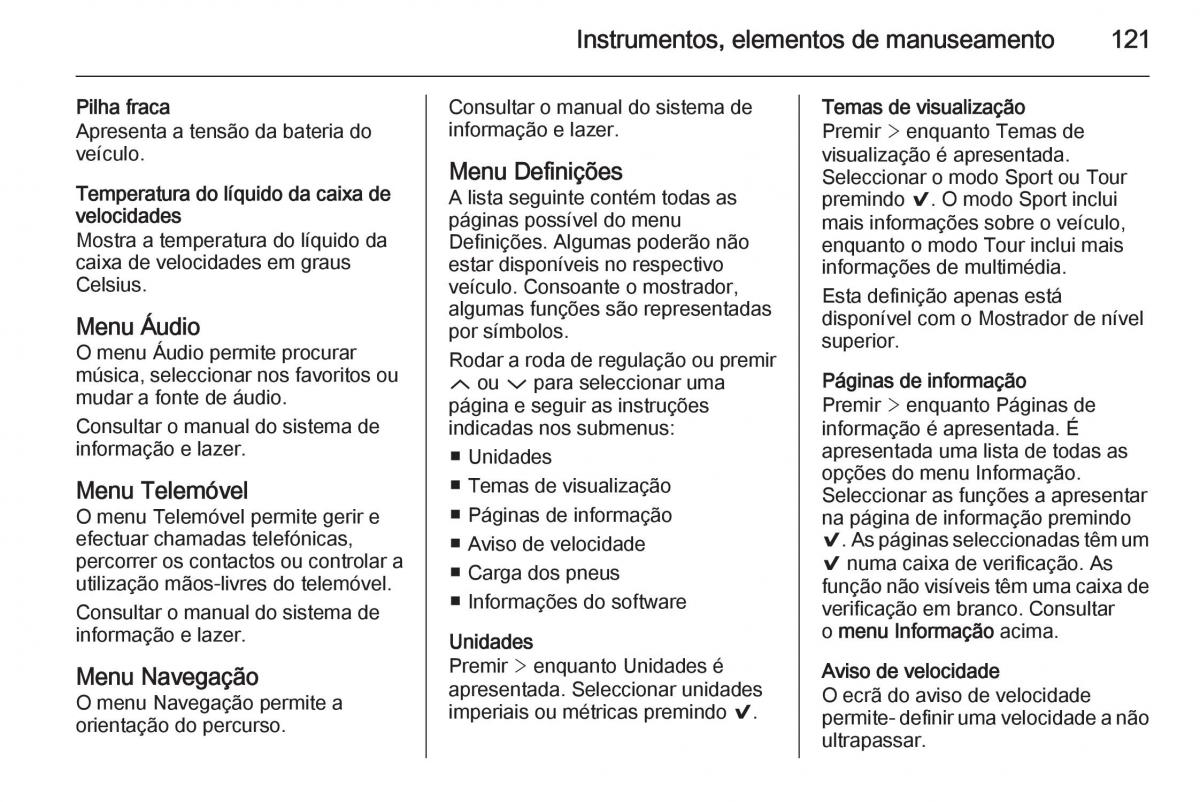 Opel Insignia manual del propietario / page 123