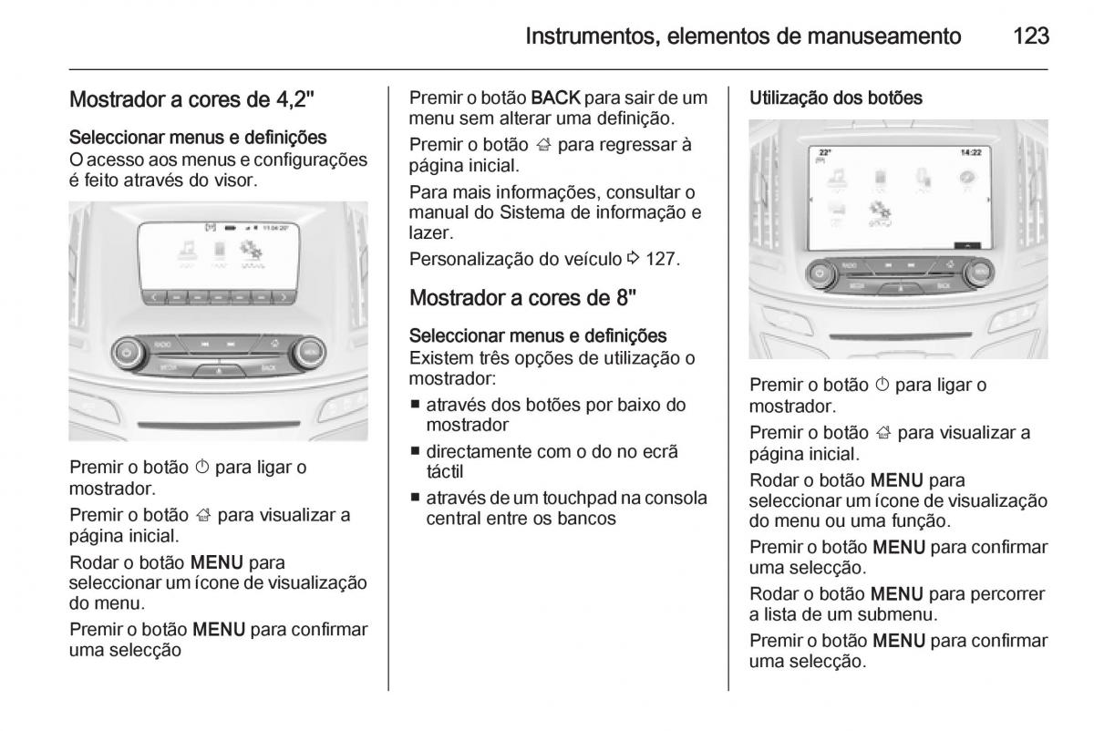 Opel Insignia manual del propietario / page 125