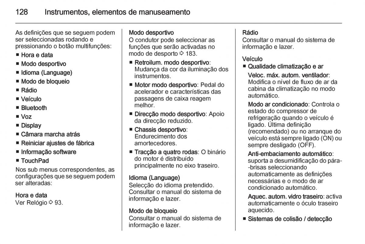 Opel Insignia manual del propietario / page 130