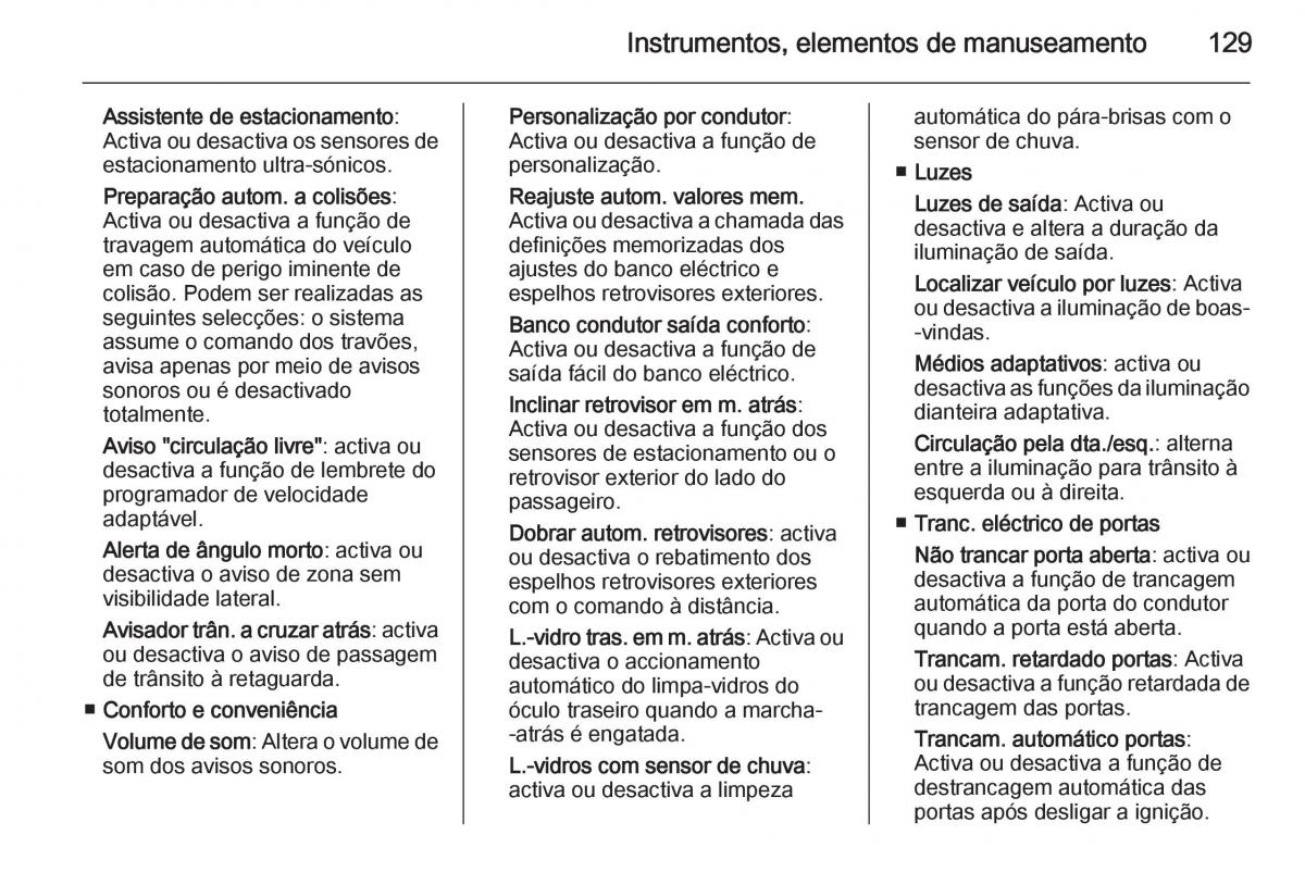 Opel Insignia manual del propietario / page 131