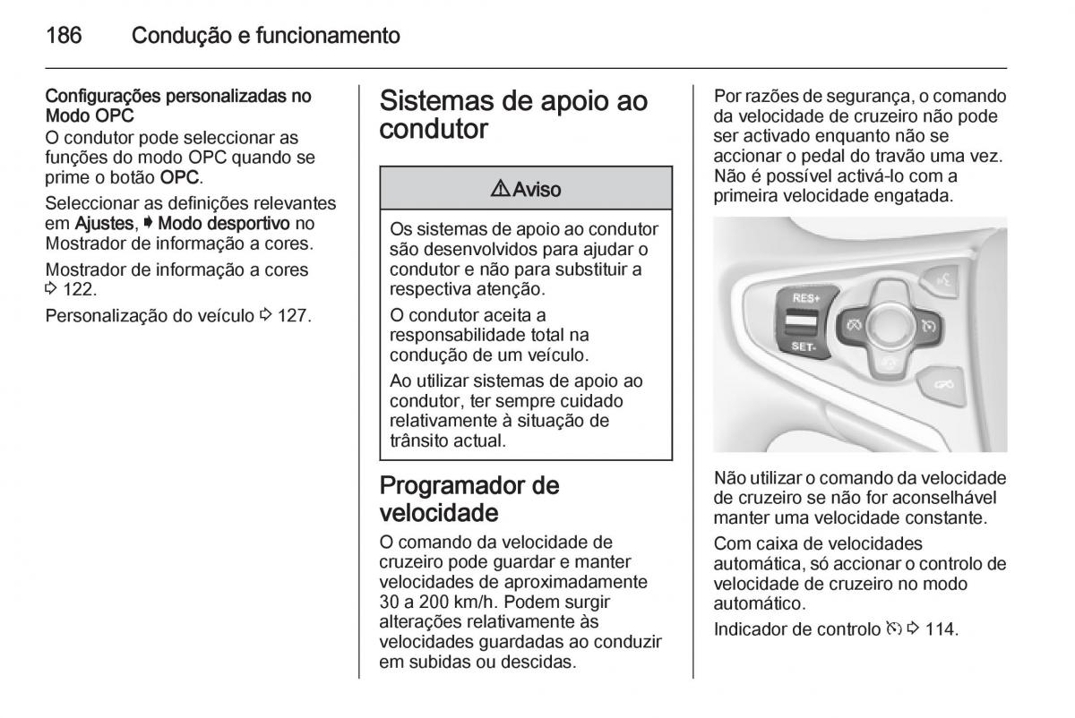 Opel Insignia manual del propietario / page 188