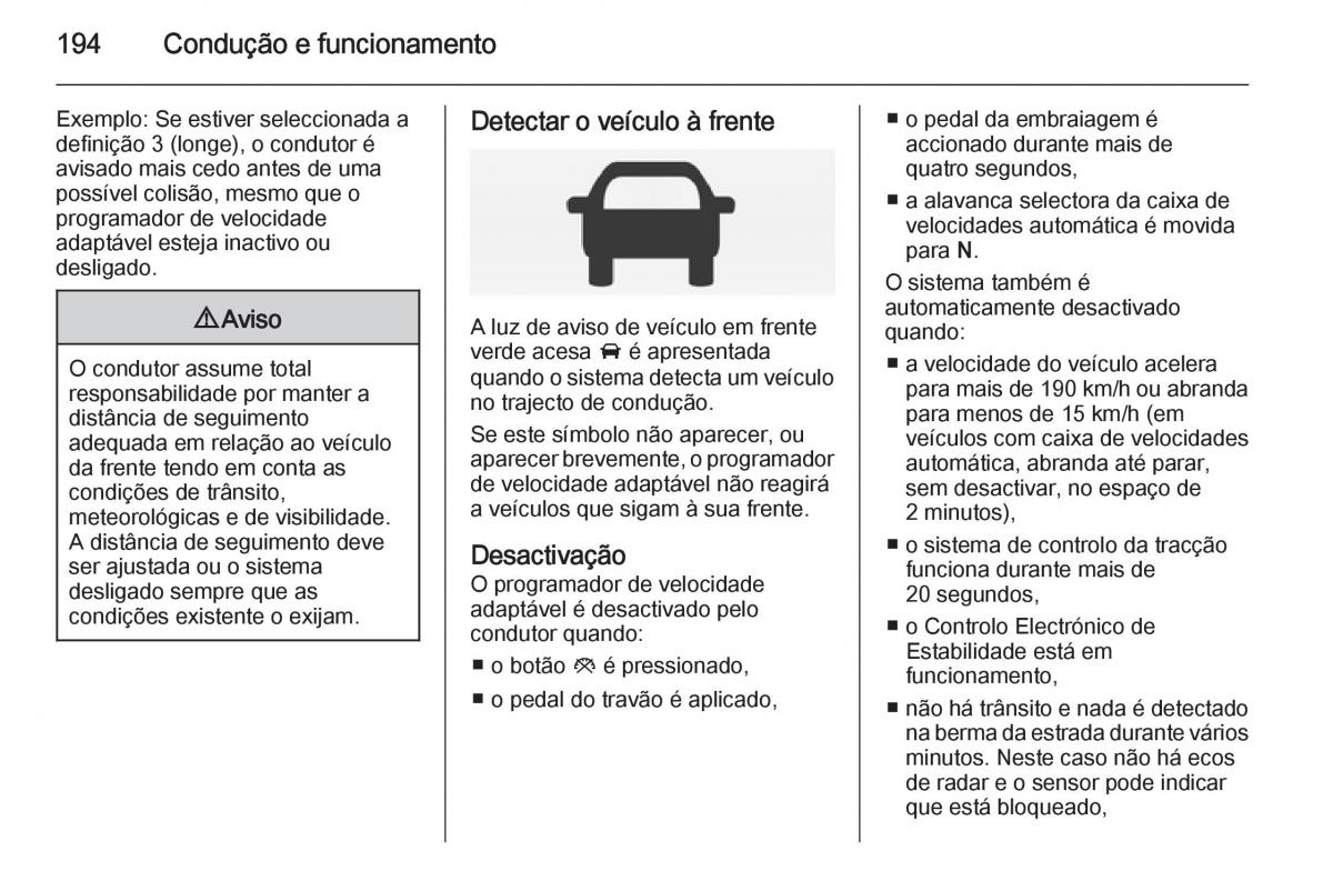 Opel Insignia manual del propietario / page 196