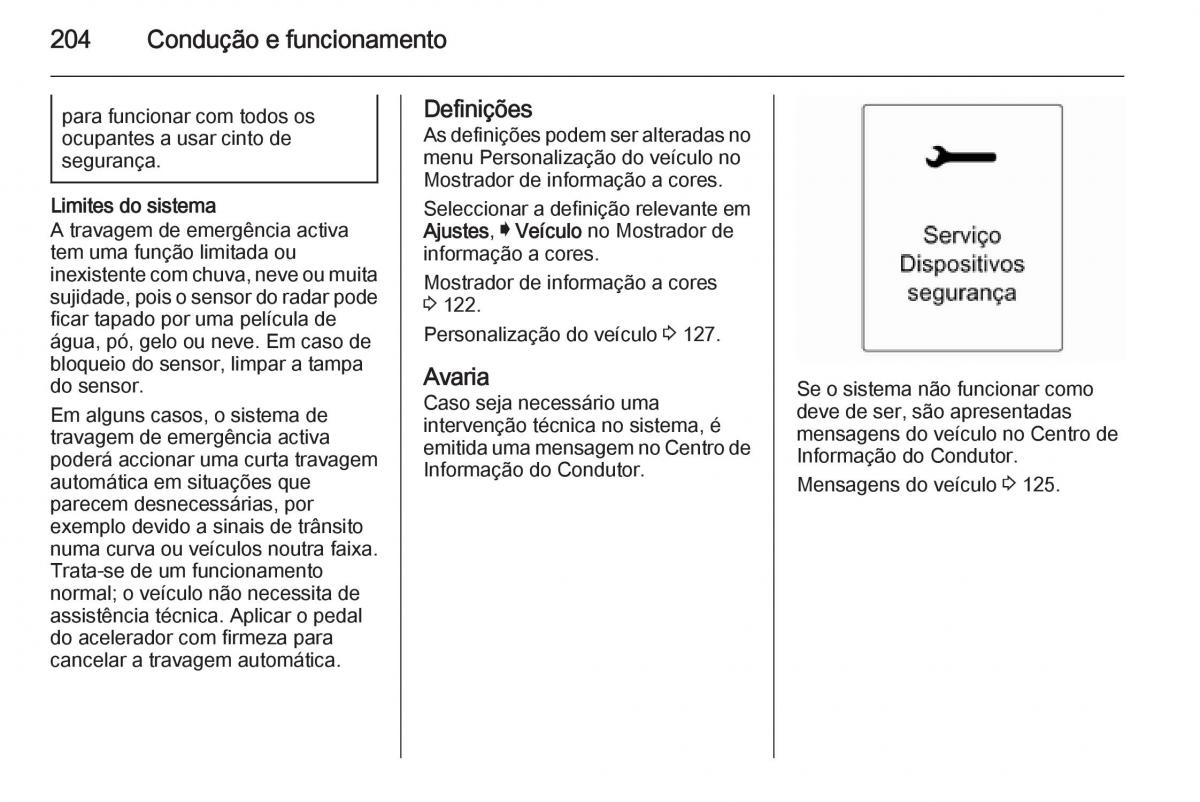 Opel Insignia manual del propietario / page 206